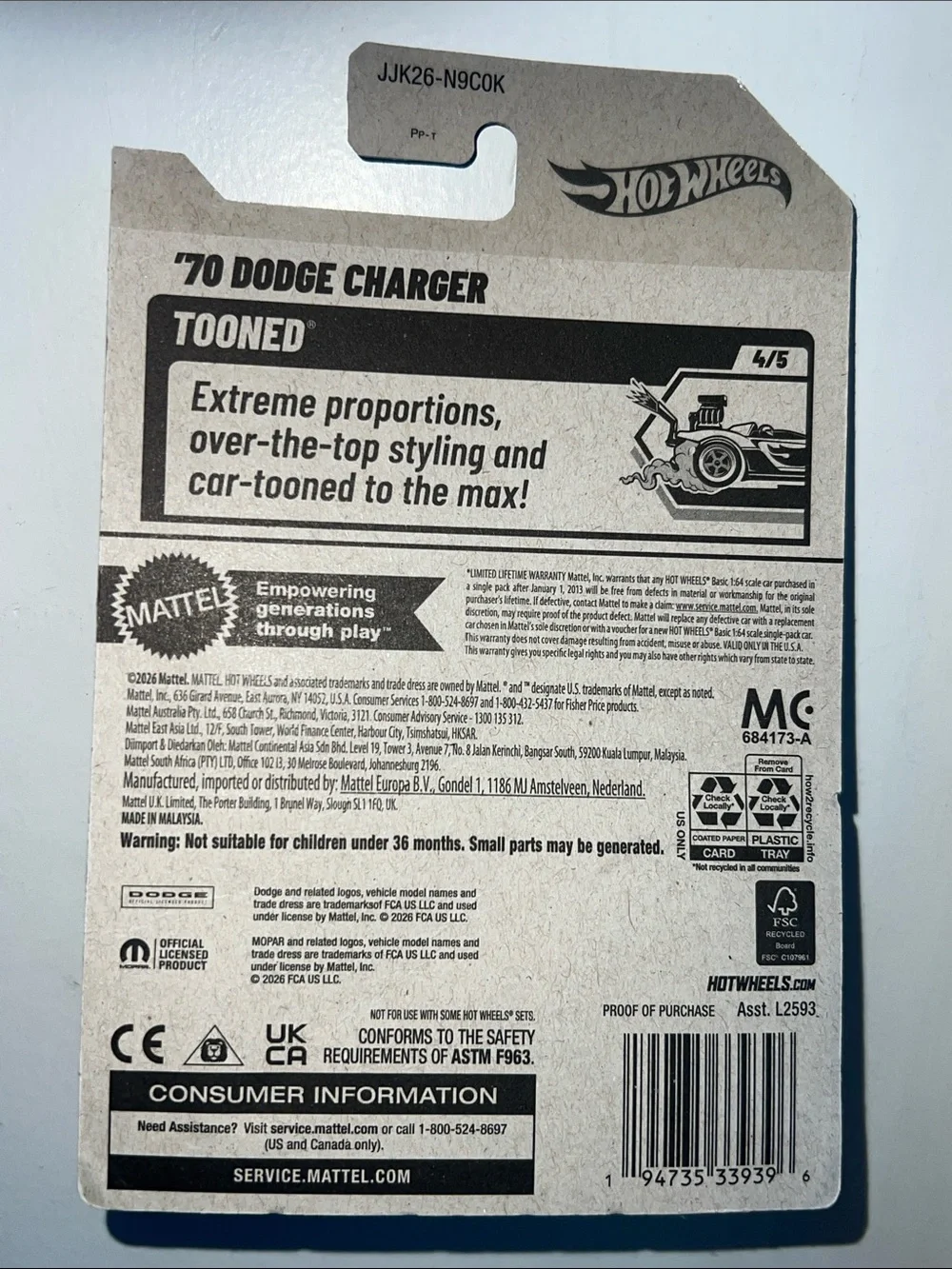 '70 Dodge Charger Hot Wheels